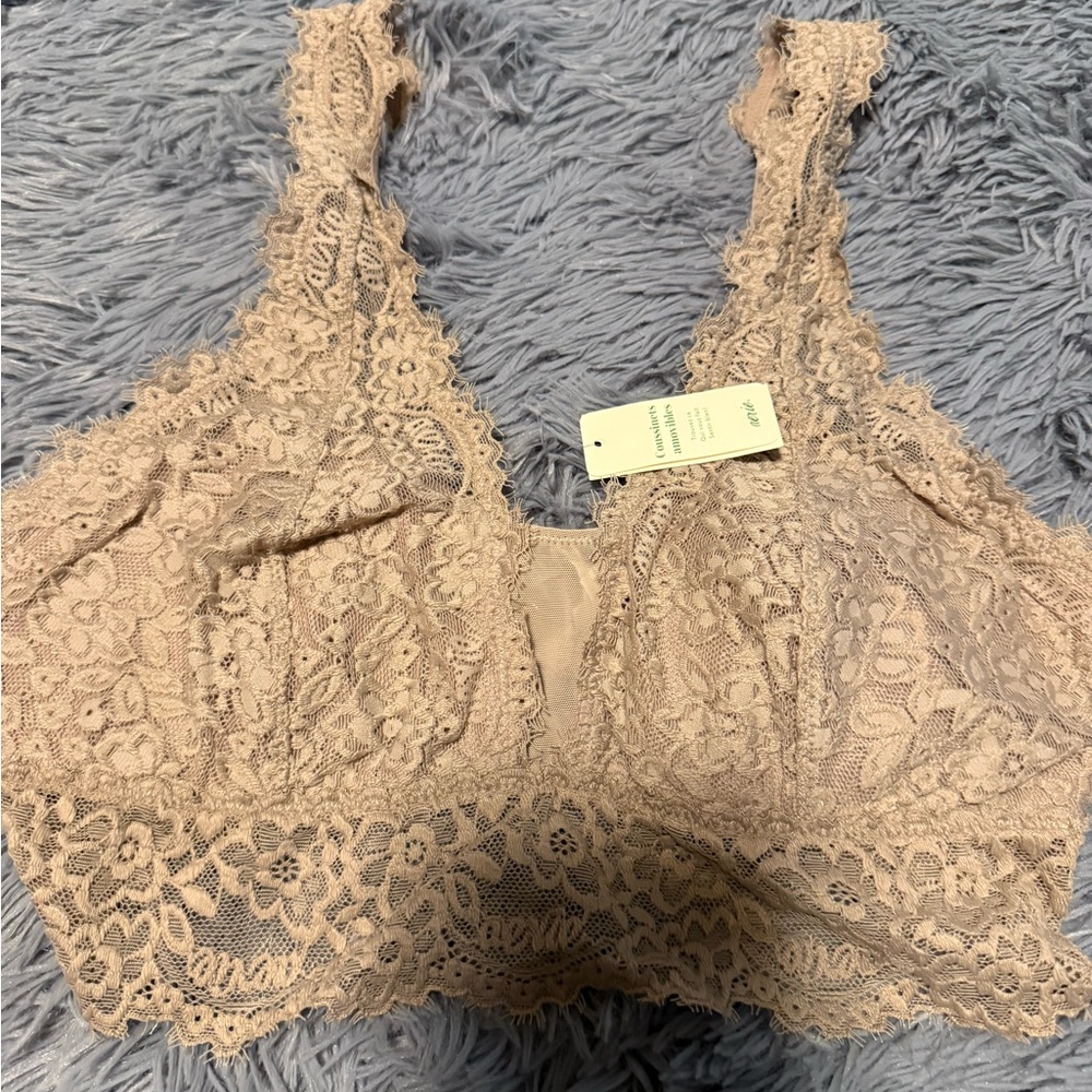 Lace Bralette in Tan